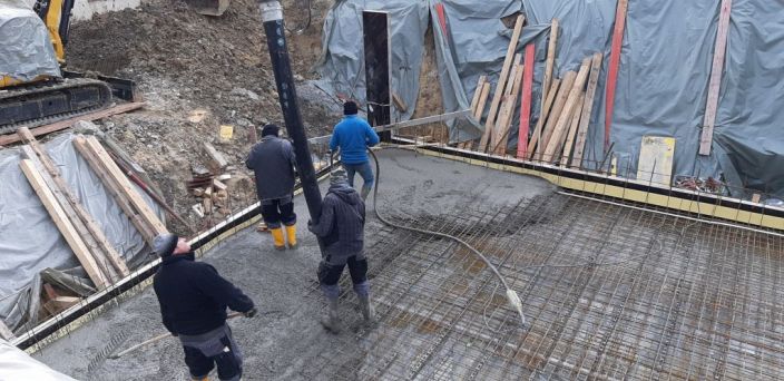 Betonage wasserdichte Bodenplatte